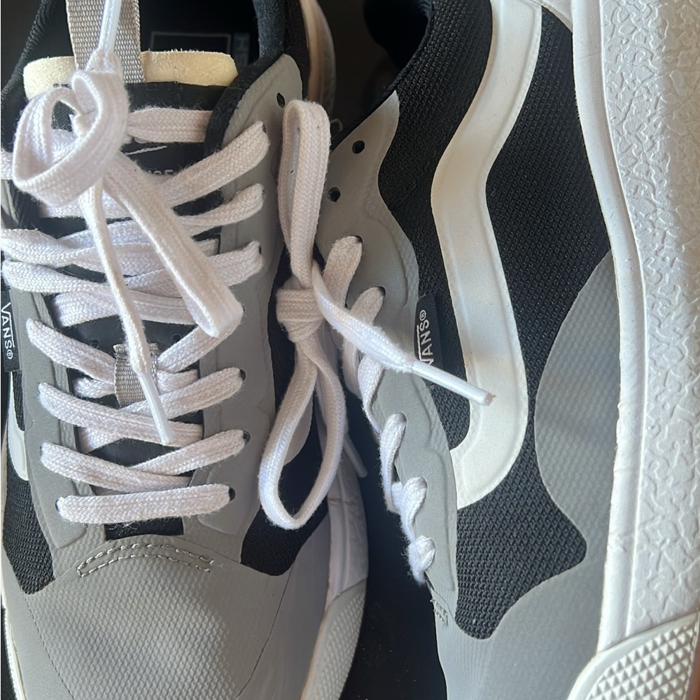 Vans Black, Gray & White Low-Top Sneakers